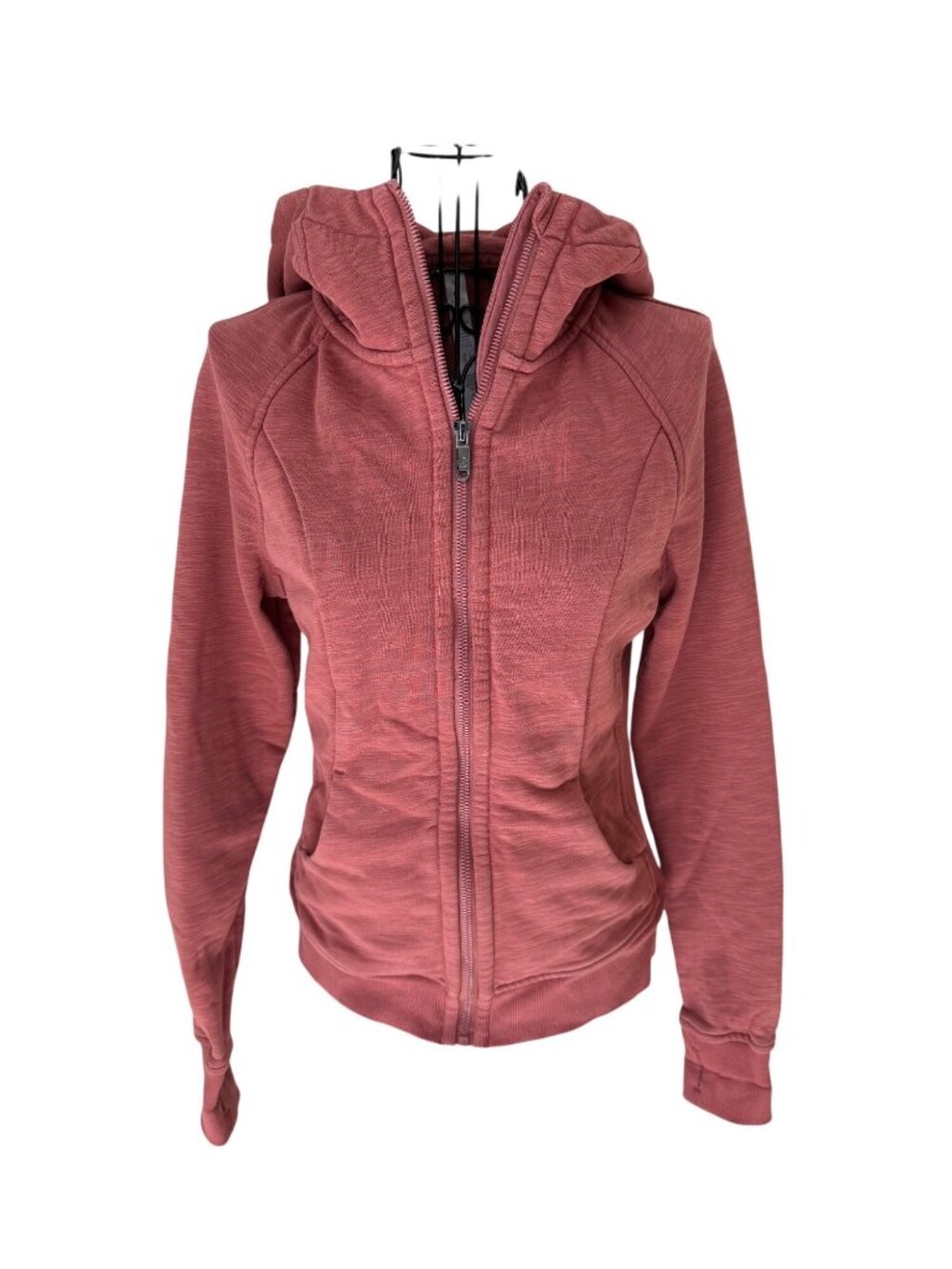 CRZ Yoga Scuba Sweatshirt Size 0/2 Full Zip Hoodie Thumbholes XS Hooded